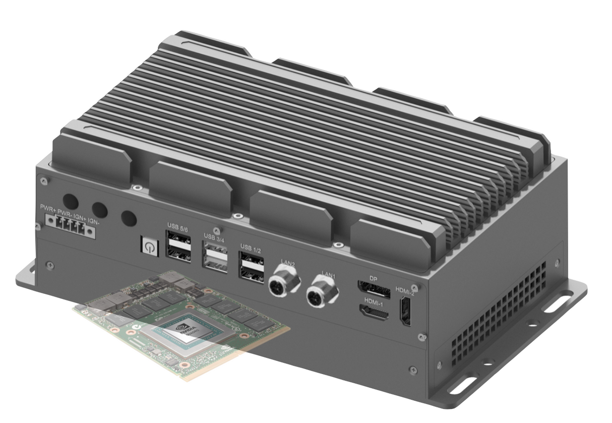 RVP-PX1M, Mini-Slim M12 LAN MXM GPU Wide Temperature Edge AI computer