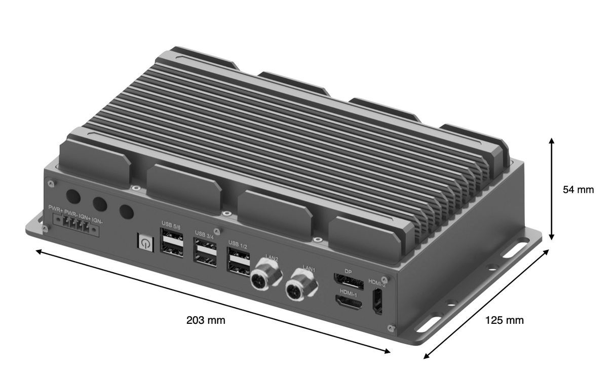 RVP-PX1, Ultra-Slim M12 LAN Wide Temperature Fanless Rugged Edge Computer