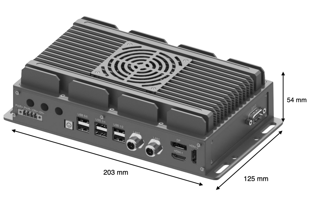RVP-PX2F, Mini-Slim M12 LAN Wide Temperature Rugged Edge Computer