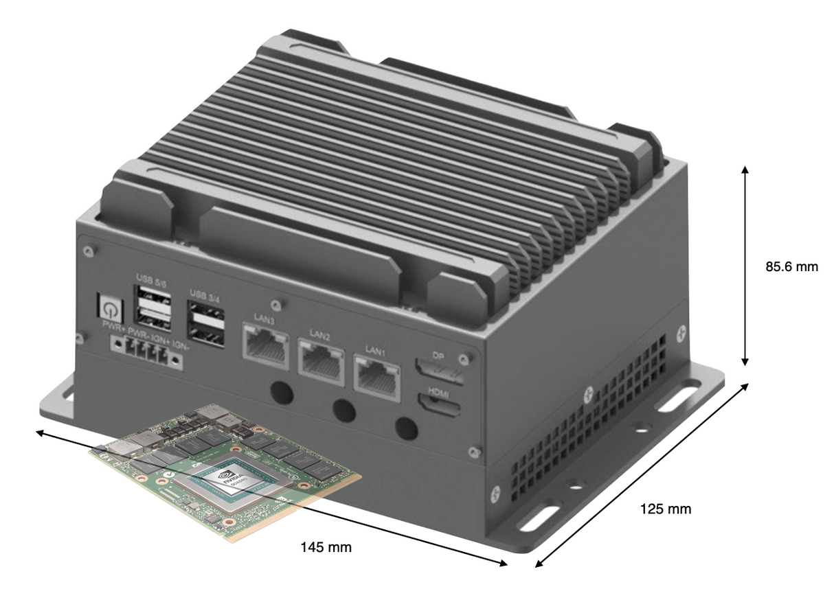 RVS-T2M, ENBIK Ultra-Mini Palm Size MXM GPU Edge AI Computer