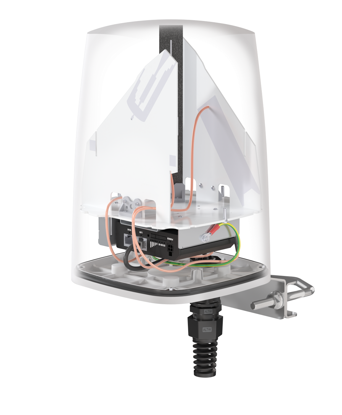 QUSPOT A240S Omnidirektional Antenne, für RUT2xx, IP68, 5G, LTE, WLAN