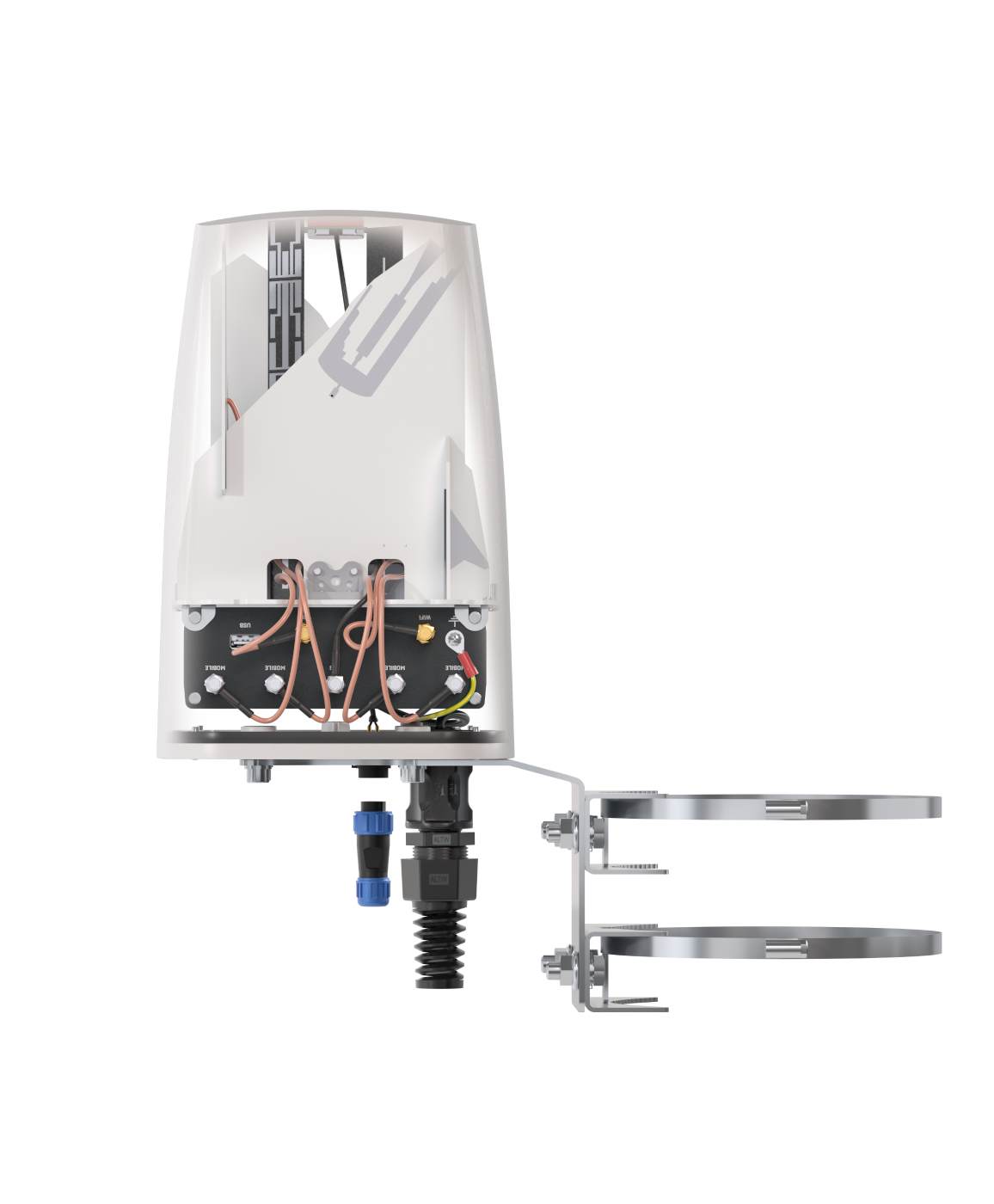 QUSPOT AX50S_T2 Omnidirektional Antenne, für RUTX50, IP68, 5G, WLAN, GPS