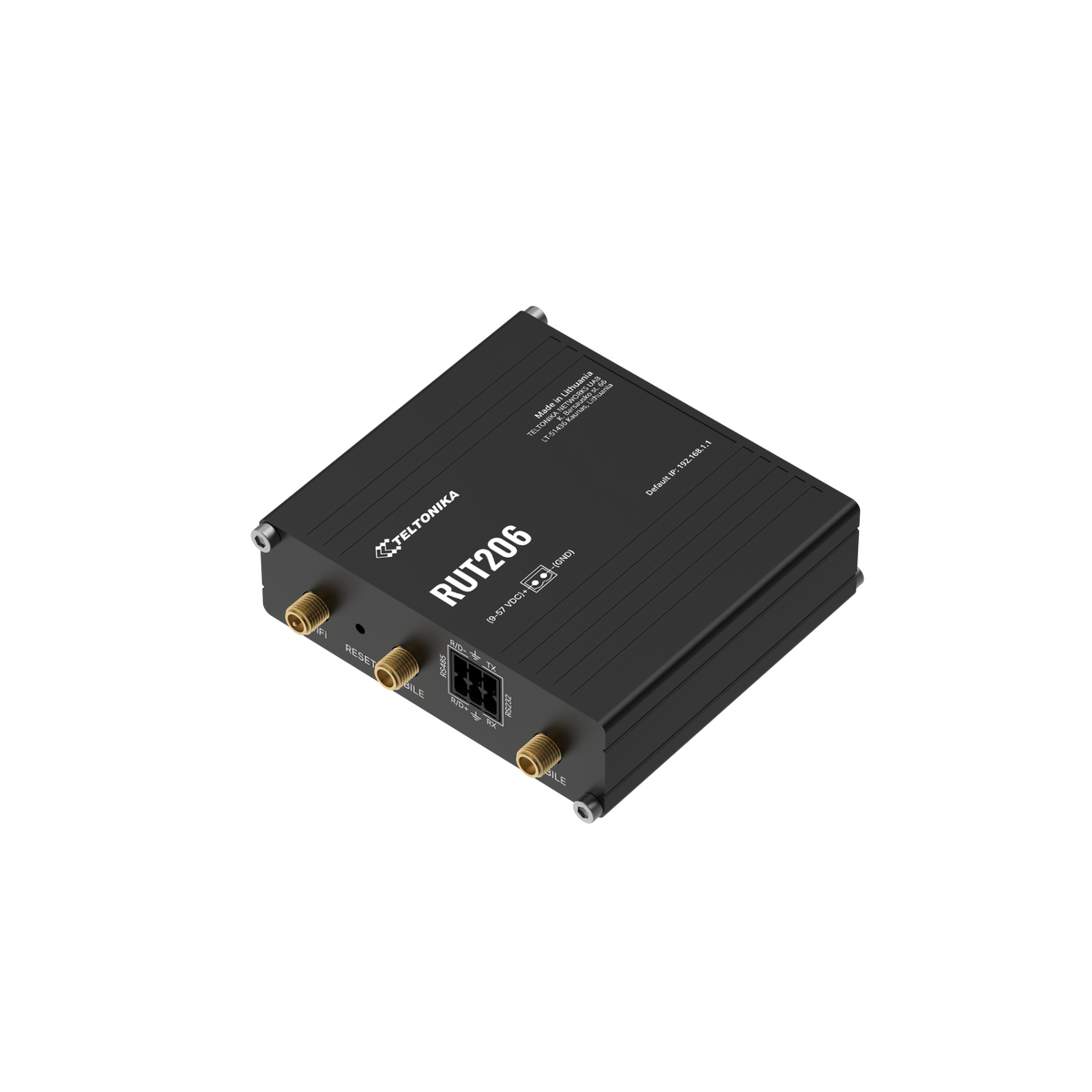 RUT206 Industrial Dual-SIM 4G/LTE Router mit aktiv PoE, WLAN & RS232/485