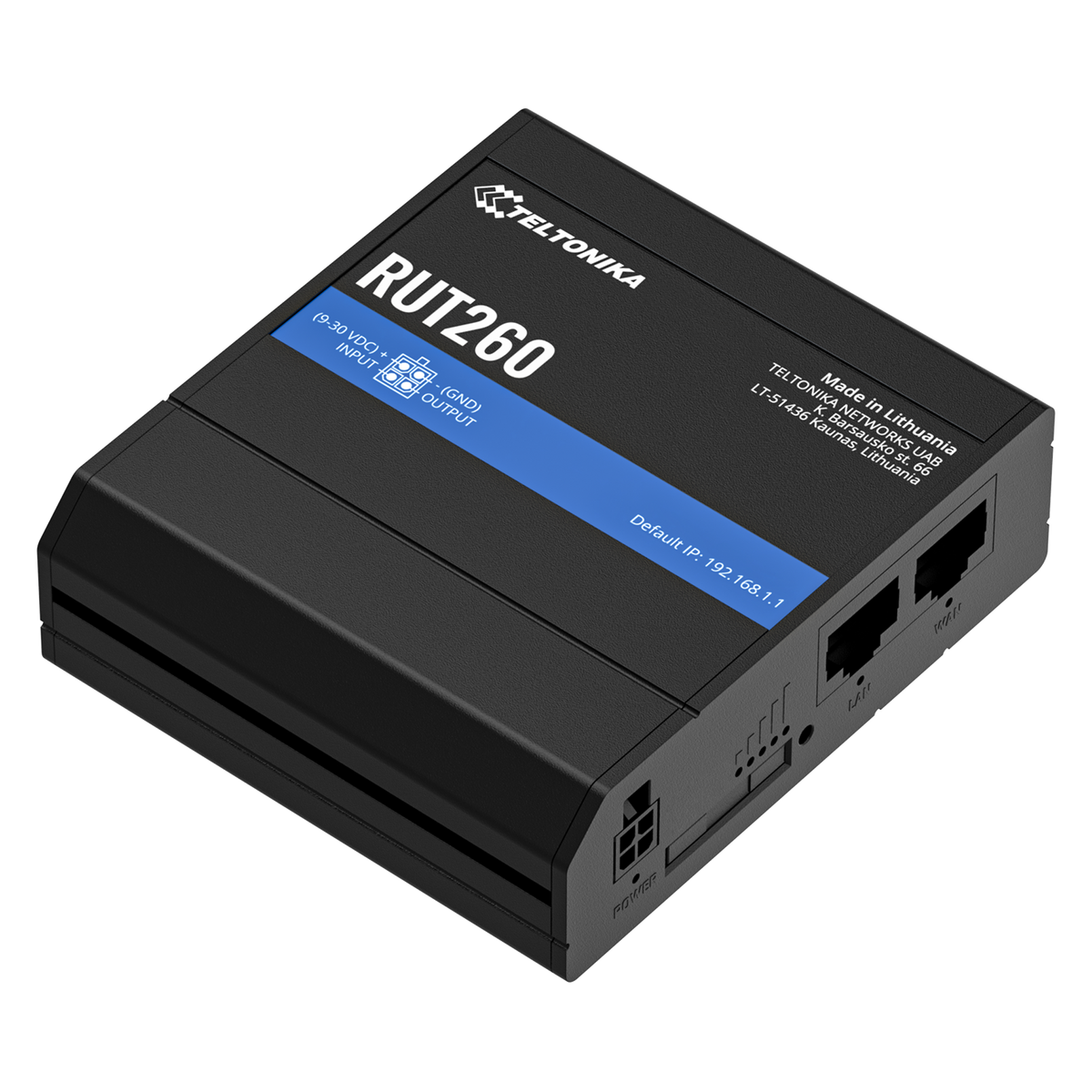 RUT260 Industrial 4G/LTE Cat 6 Router mit 2x 10/100MBit und WLAN