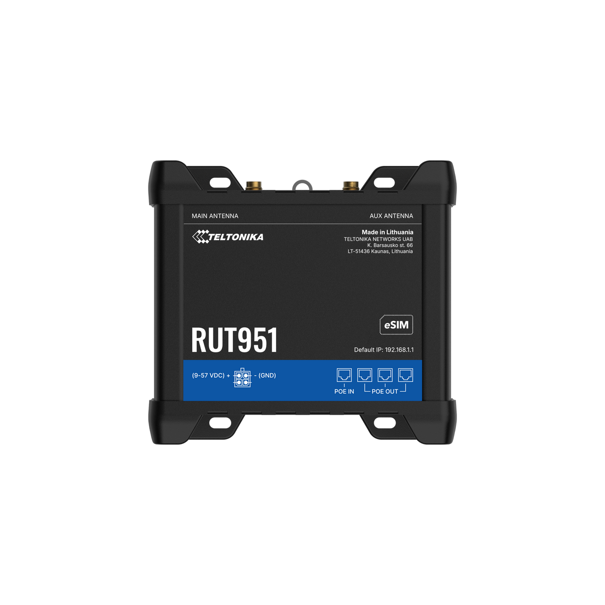 RUT951 Industrial 4G/LTE Router mit 4x 10/100MBit und WiFi