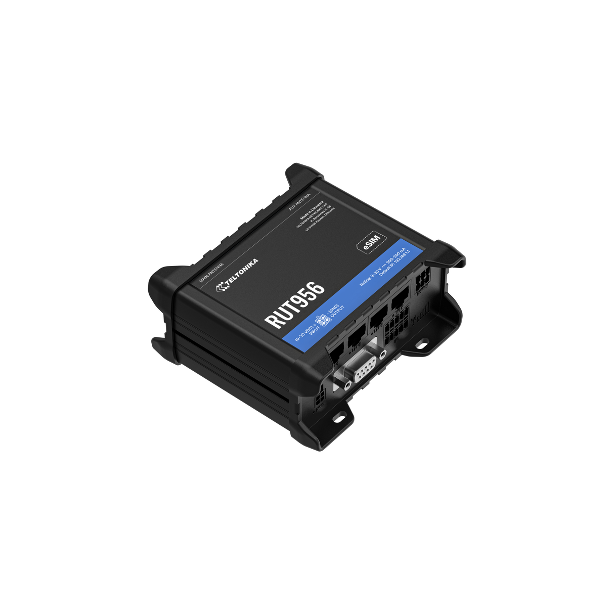 RUT956 Industrial 4G/LTE Router with 4x 10/100MBit und WiFi