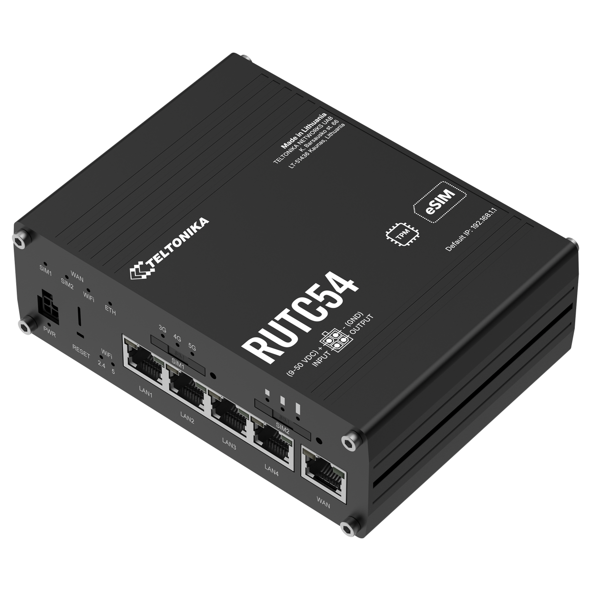 RUTC54 Industrial 5G Router mit 5x GbE und WiFi 6