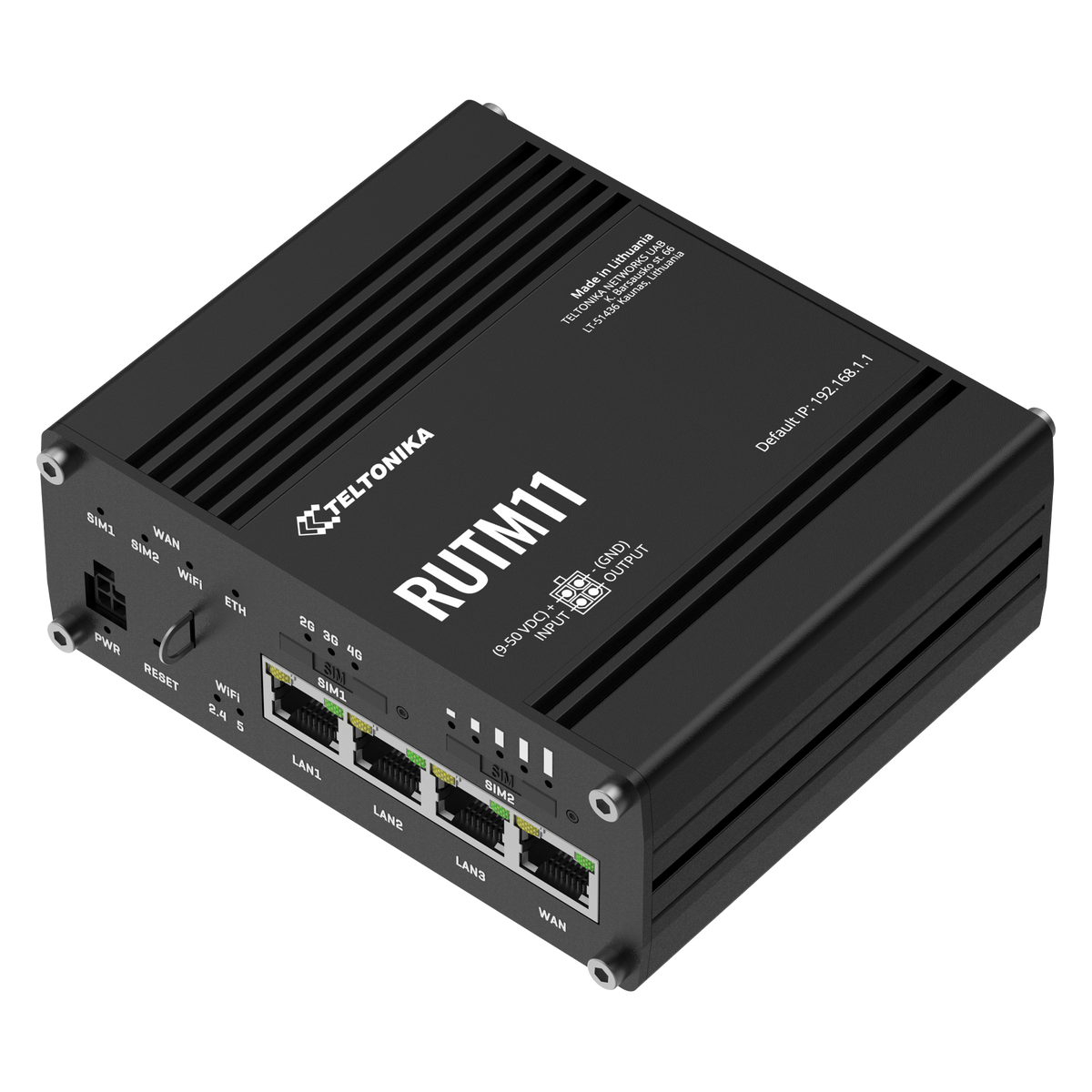 RUTM11 Industrial 4G/LTE Router mit 4x GbE & WLAN