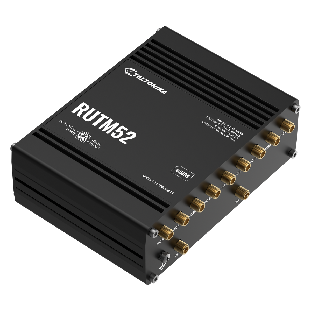 RUTM52 Industrial Dual 5G eSIM Router mit 5x GbE, WLAN & GNSS