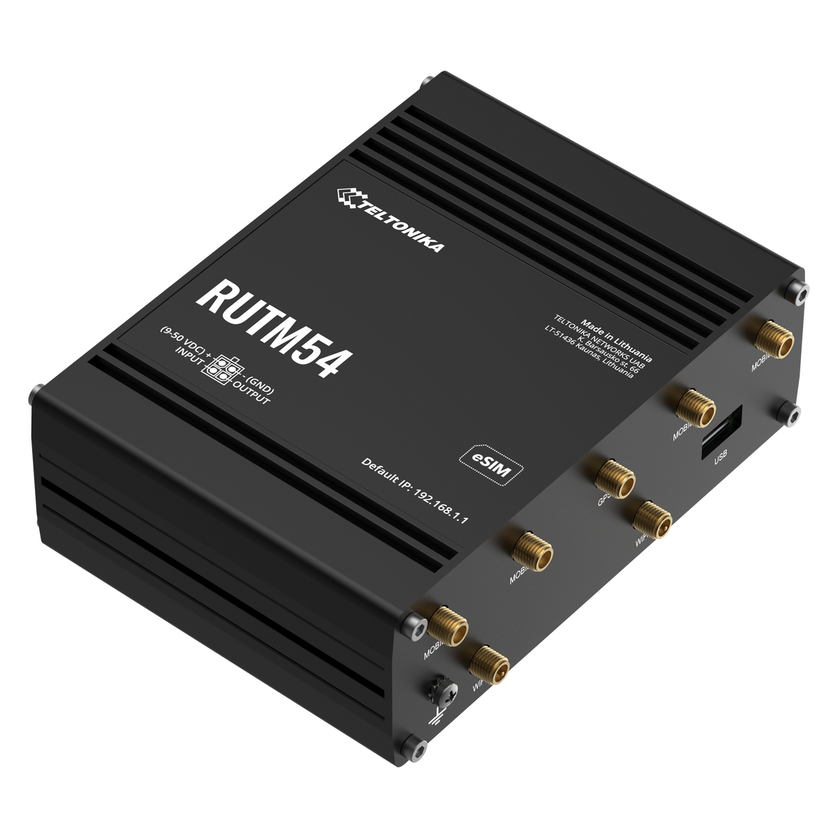 RUTM54 Industrial Dual 5G eSIM Router mit 5x GbE & WLAN