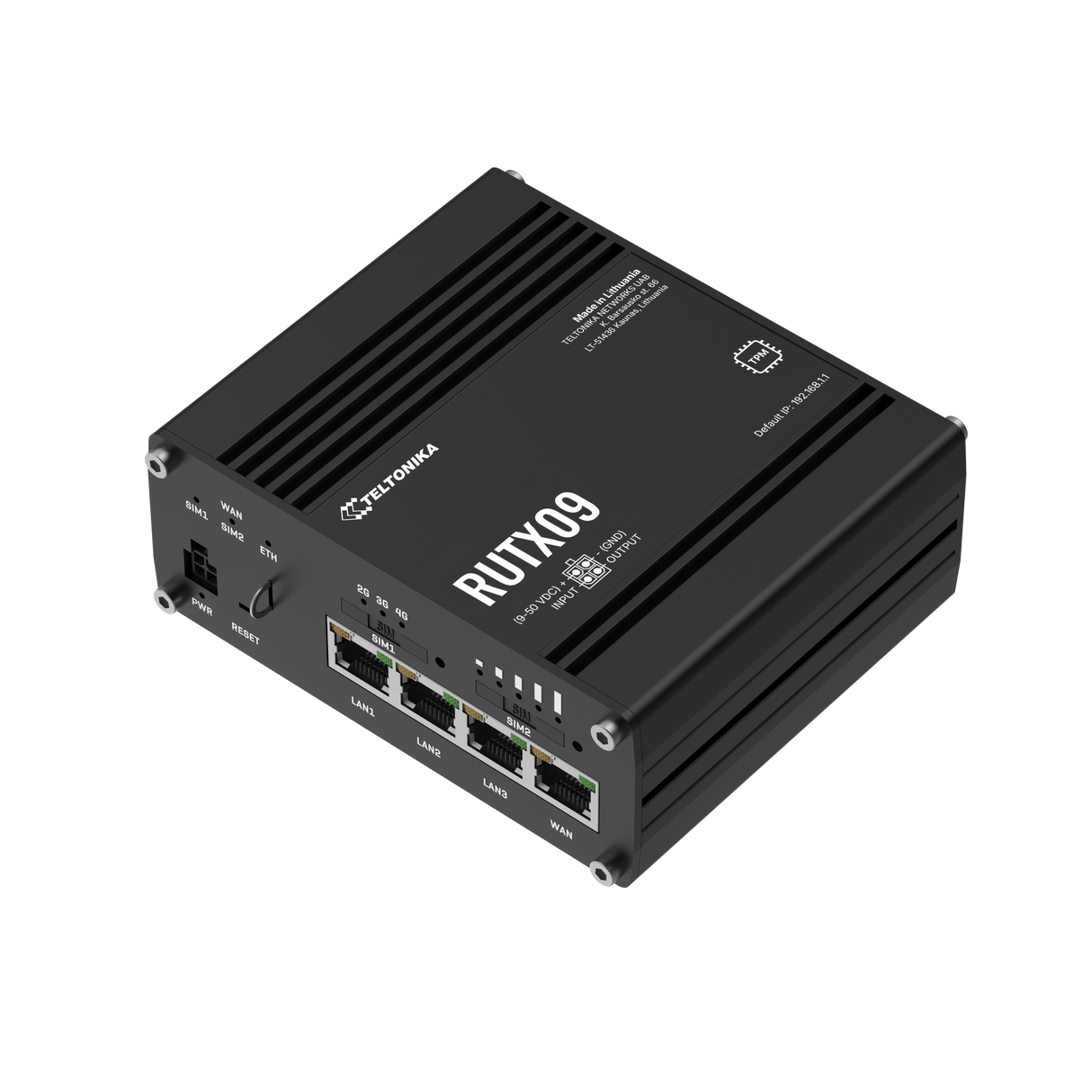RUTX09 Industrial 4G/LTE Router mit 4x GbE & GNSS