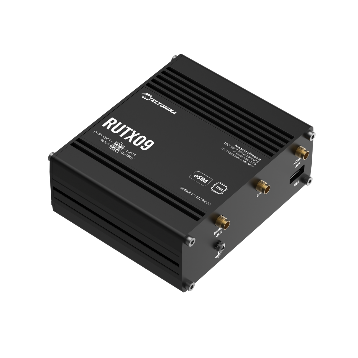 RUTX09 Industrial 4G/LTE Router mit 4x GbE & GNSS