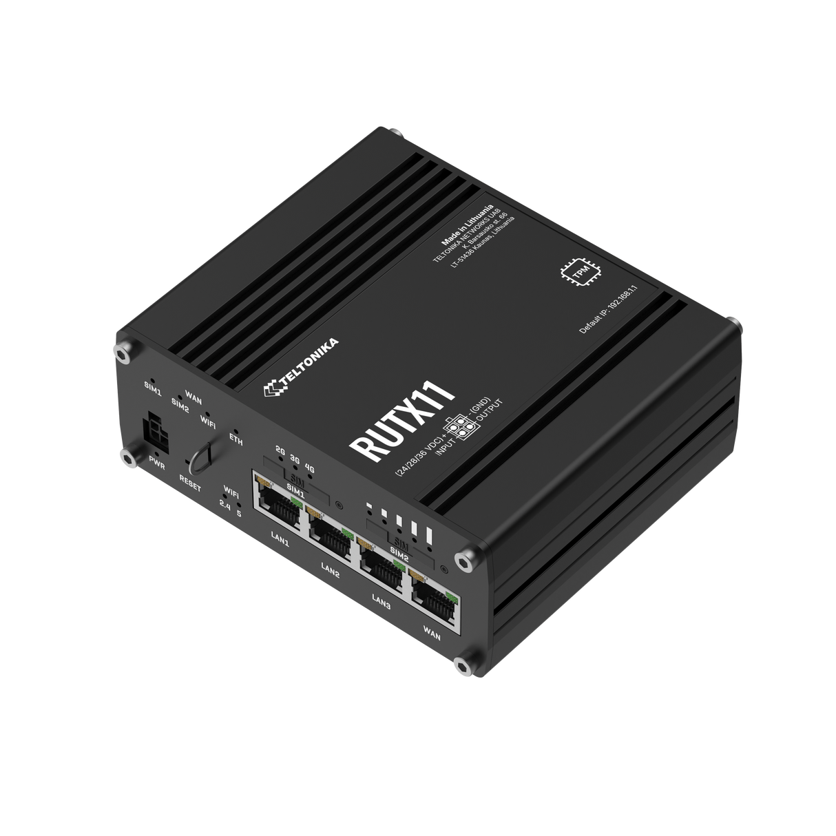 RUTX11 Industrial 4G/LTE Router mit 4x GbE, WiFi & Bluetooth