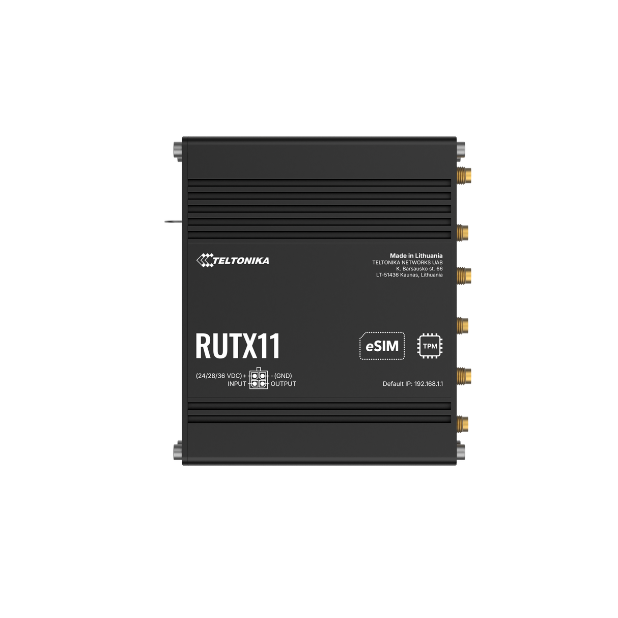 RUTX11 Industrial 4G/LTE Router mit 4x GbE, WiFi & Bluetooth