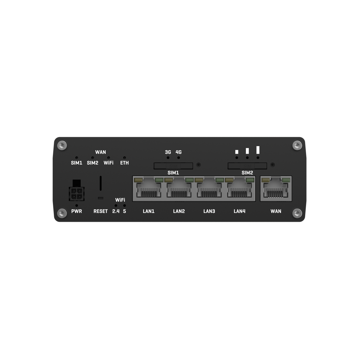 RUTX14 Industrial Dual-4G/LTE Router mit 5x GbE, WiFi & Bluetooth