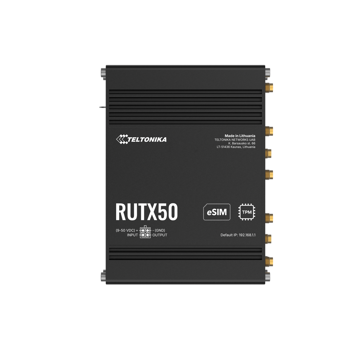 RUTX50 Industrial 5G Router with 5x GbE, WiFi