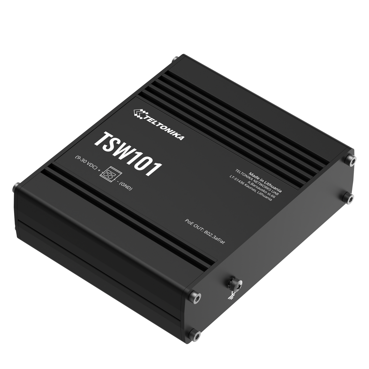 TSW101 Automotive 5-Port Gigabit Unmanaged PoE+ Ethernet Switch (5x RJ45 Ports)