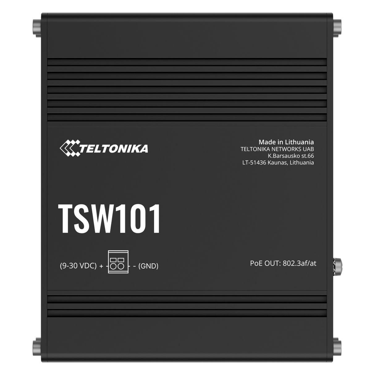 TSW101 Automotive 5-Port Gigabit Unmanaged PoE+ Ethernet Switch (5x RJ45 Ports)