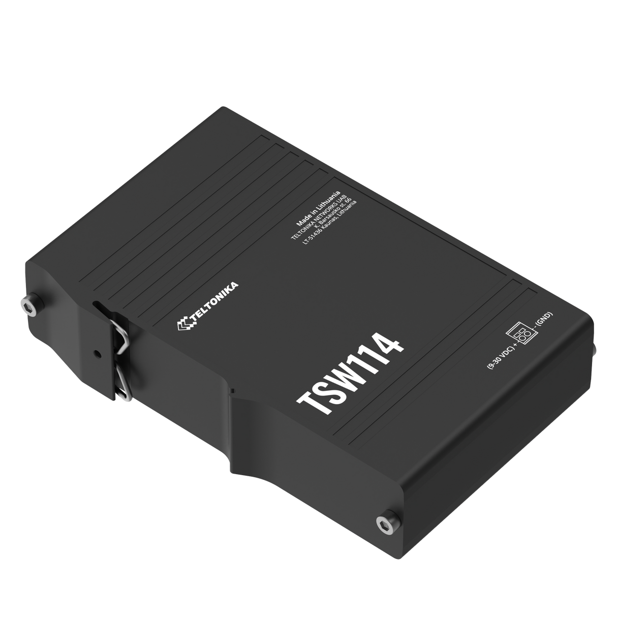 TSW114 Industrial 5-Port Gigabit Unmanaged Ethernet Switch (5x RJ45 Ports), Hutschiene