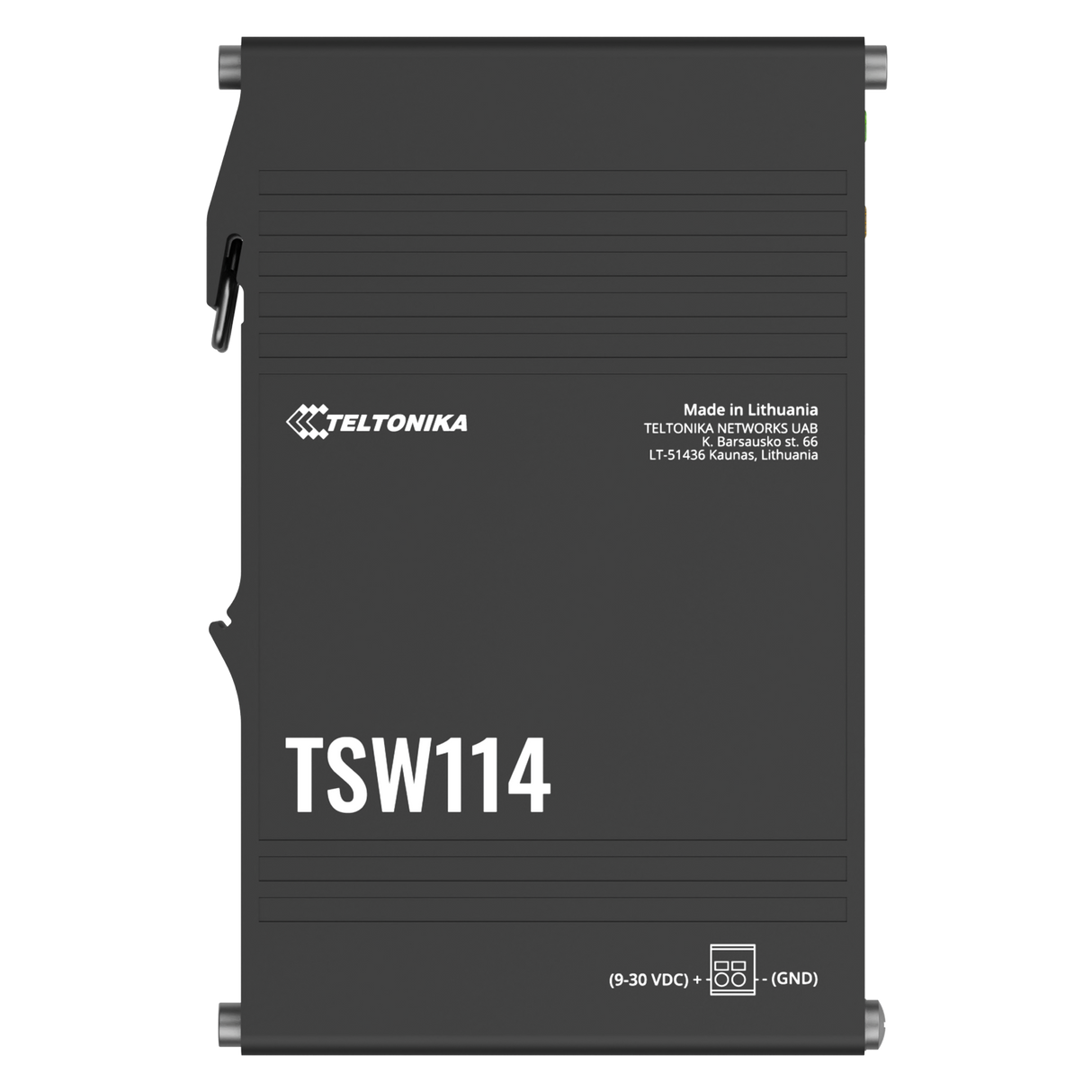 TSW114 Industrial 5-Port Gigabit Unmanaged Ethernet Switch (5x RJ45 Ports), Hutschiene