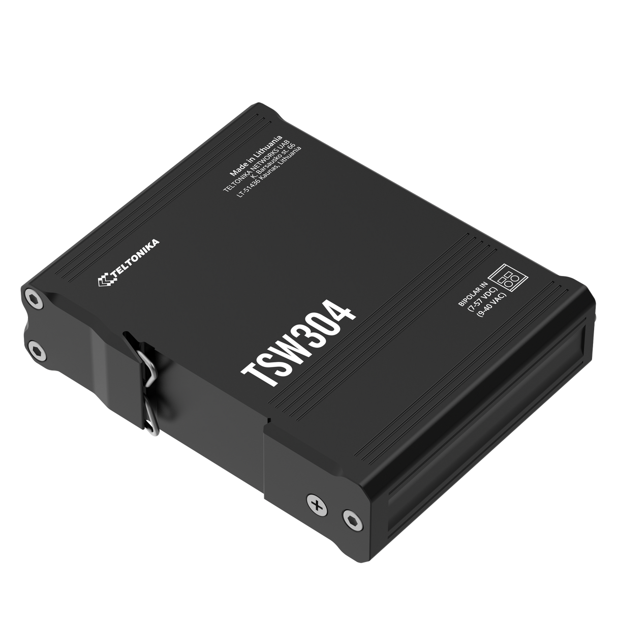 TSW304 Industrial 4-Port Gigabit Unmanaged Ethernet Switch (4x RJ45 Ports,10/100/1000 Mbps)