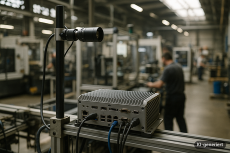 Machine Vision PC – GPU, Schnittstellen und Echtzeit-Anforderungen (KI-generiertes Symbolbild)