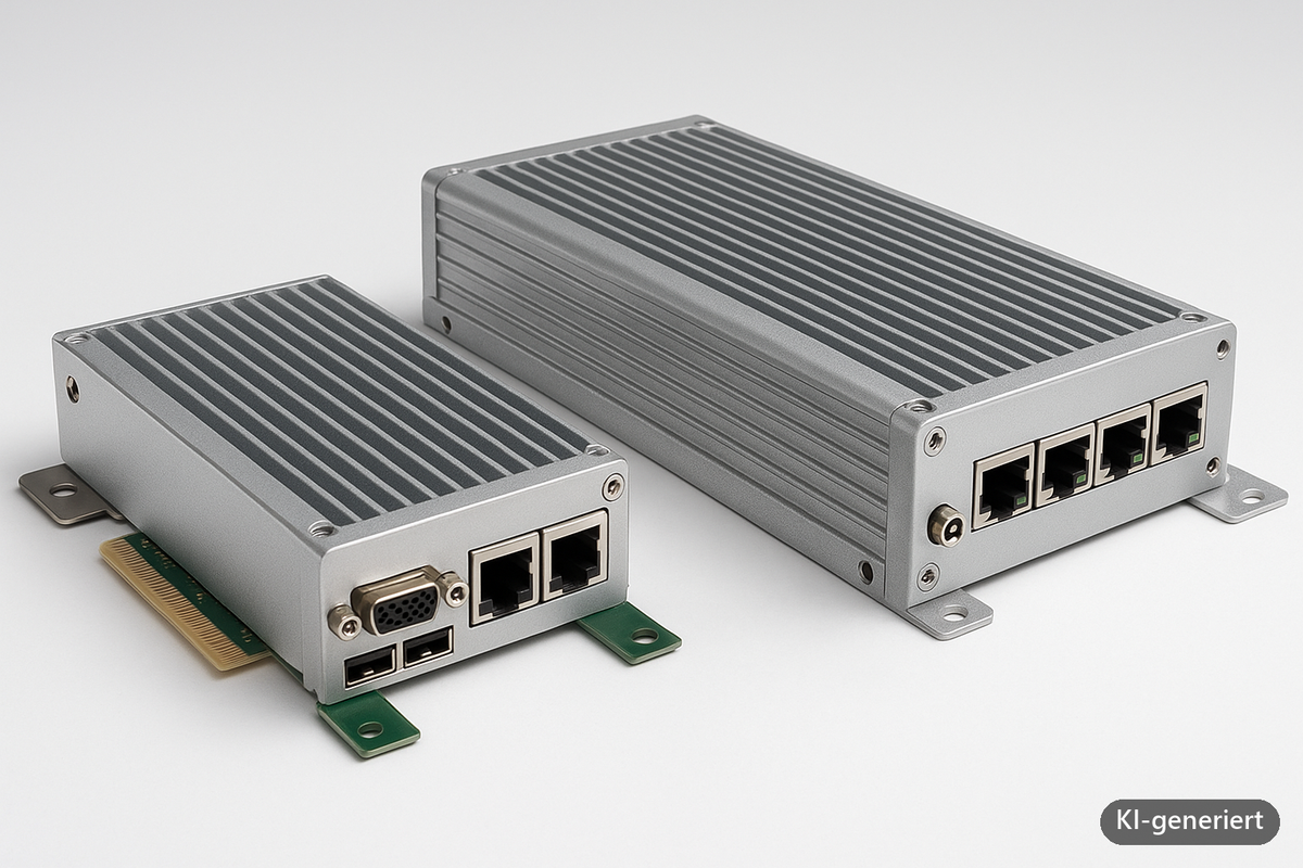 PCIe-Karten im Industrie-PC – welche Bauform passt? (KI-generiertes Symbolbild)