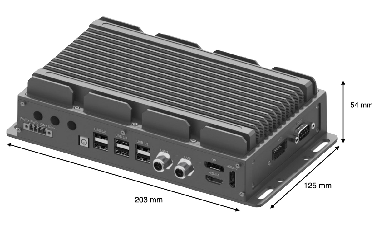 RVP-PX3, Ultra-Slim M12 LAN Wide Temperature Fanless Rugged Edge Computer