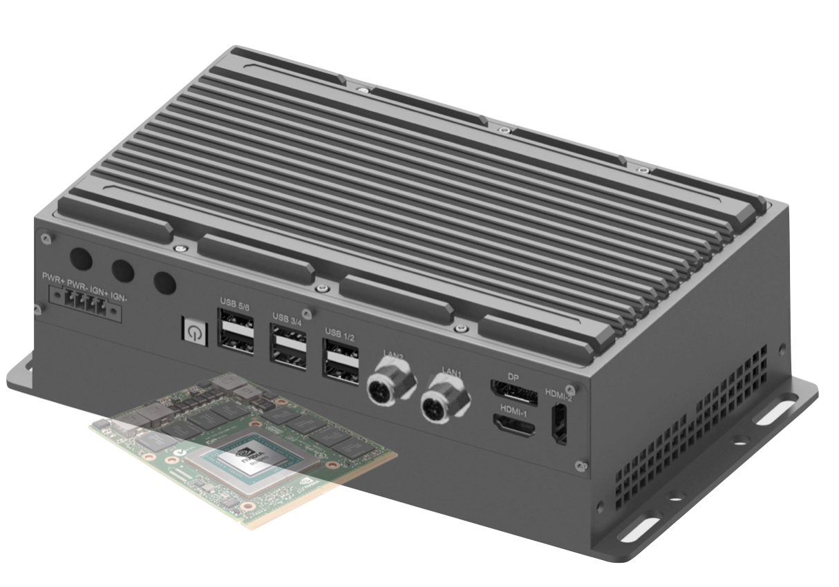 RVP-X1M, Mini-Slim M12 LAN MXM GPU Wide Temperature Edge AI computer