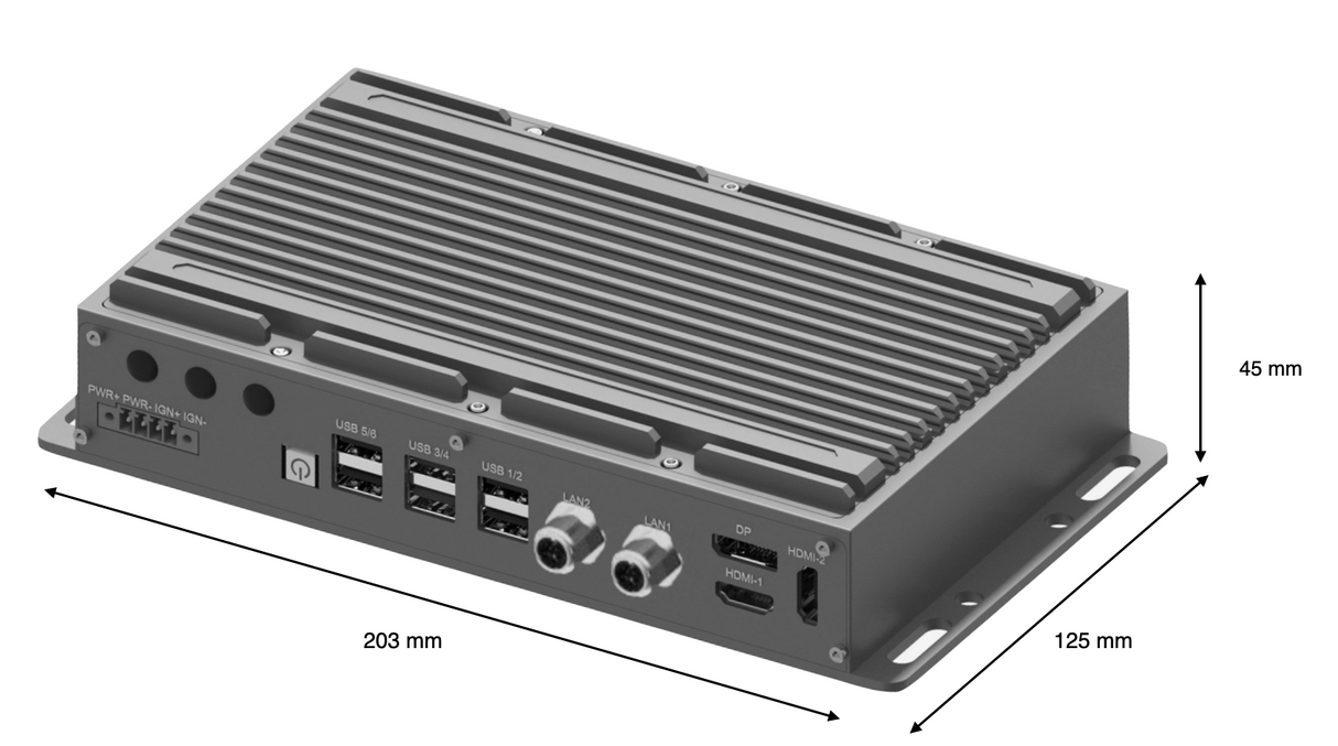 RVP-X1, Ultra-Slim M12 LAN Wide Temperature Fanless Rugged Edge Computer