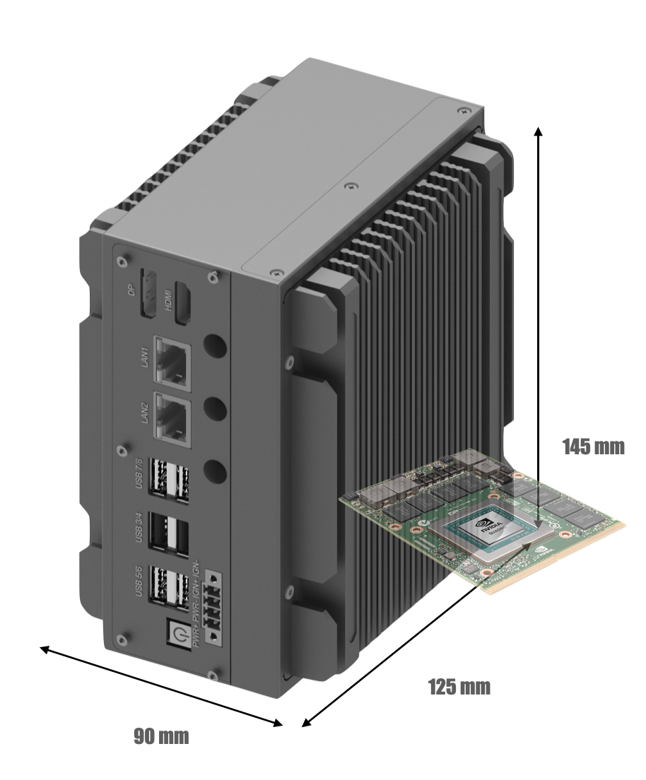 RVS-D1, ENBIK Palm-sized Fanless MXM GPU Edge AI Computer