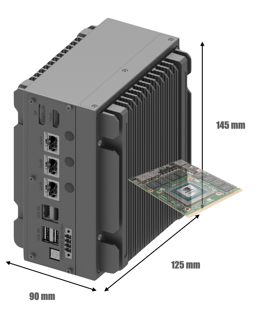RVS-D2, ENBIK Palm-sized Fanless MXM GPU Edge AI Computer