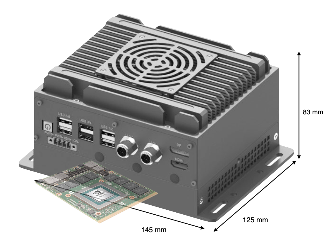 RVS-X1FM, ENBIK Ultra-Mini Palm size MXM GPU Edge AI Computer