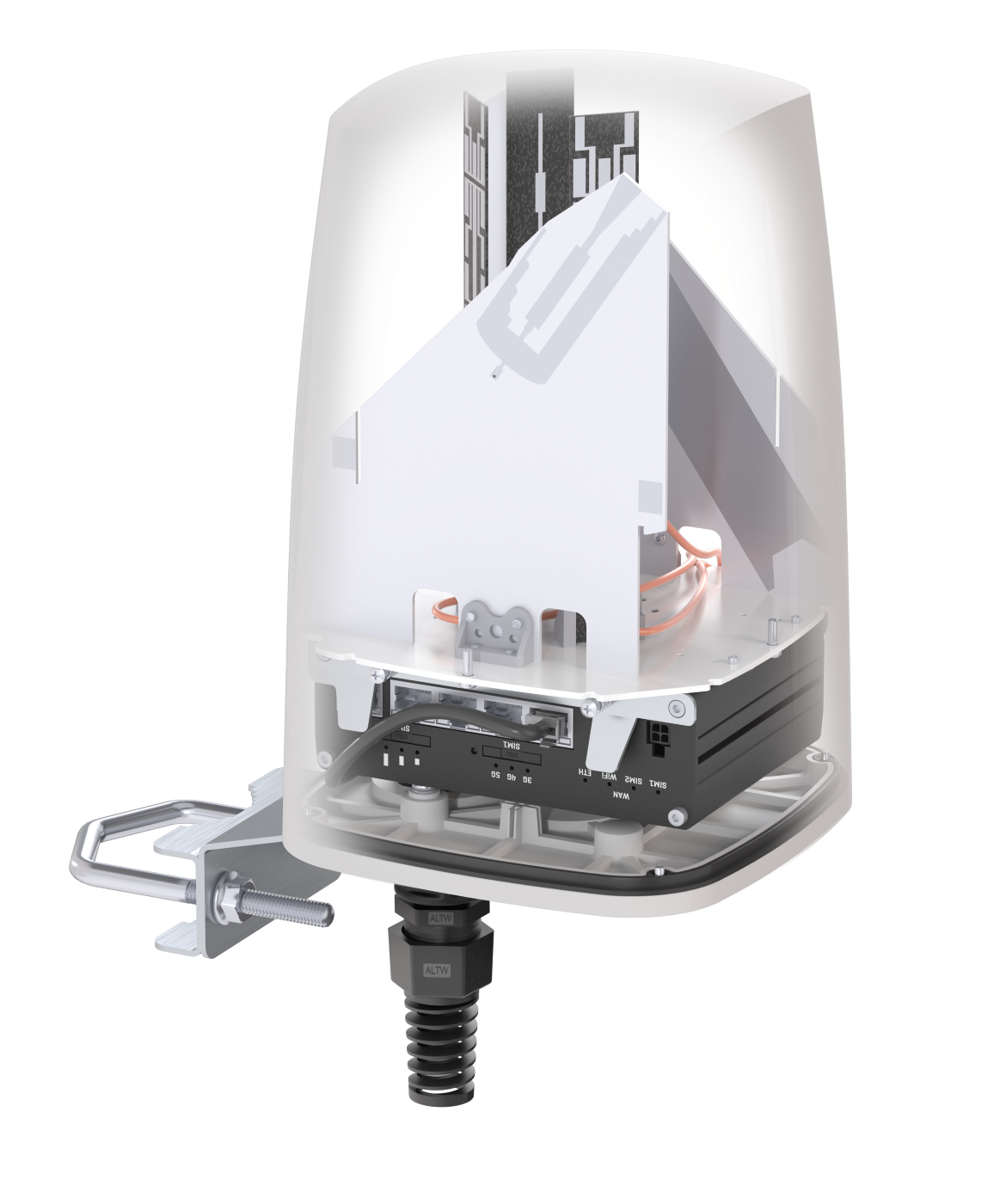 QUSPOT AC41S Omnidirektional Antenne, für RUTC41, IP68, 5G, WLAN