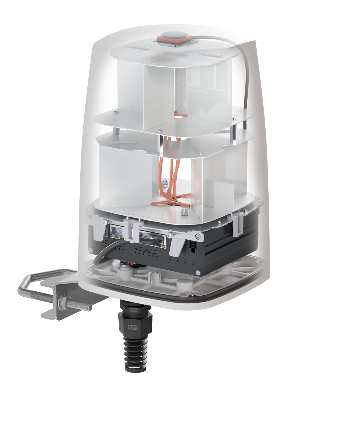 QUSPOT AM52S Omnidirektional Antenne, für RUTM52, IP68, 5G, LTE, WLAN