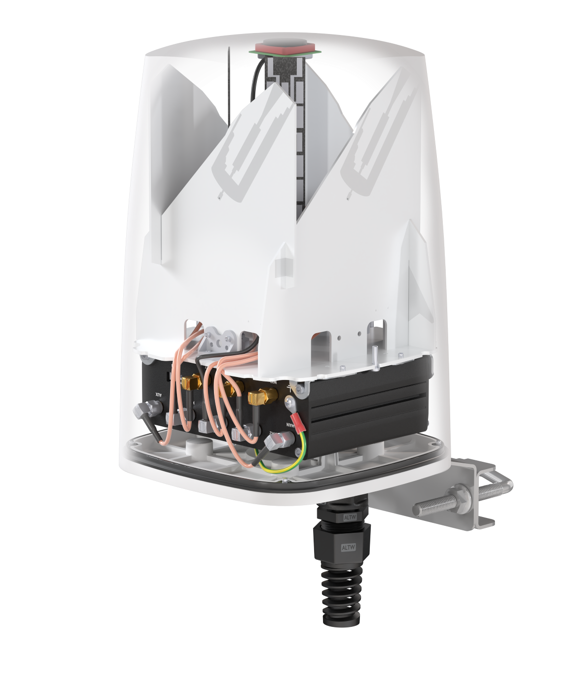 QUSPOT AX12S Omnidirektional Antenne, für RUTX12/RUTX14, IP68, 5G, LTE, WLAN, Bluetooth, GPS