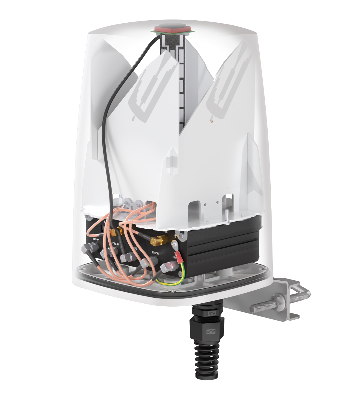 QUSPOT AX50S Omnidirektional Antenne, für RUTX50, IP68, 5G, WLAN, GPS