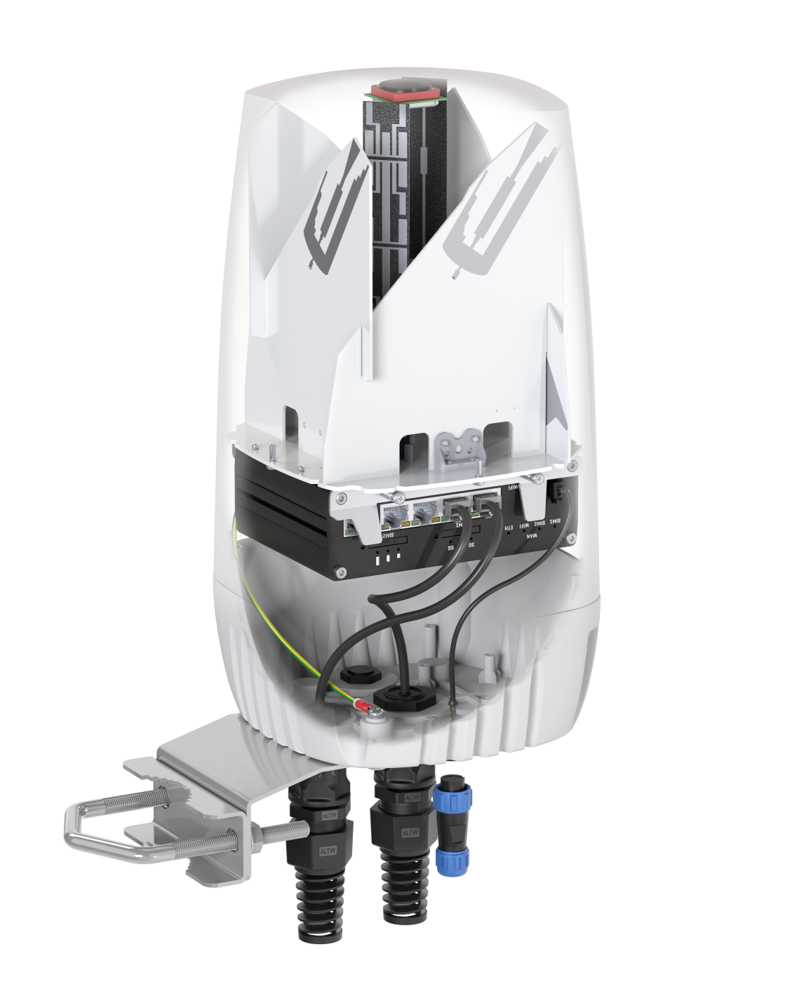 QUSPOT AX50S_T1 Omnidirektional Antenne, für RUTX50, IP67, 5G, WLAN, GPS