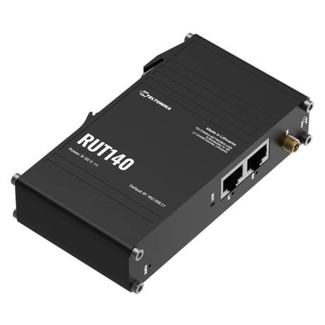 RUT140 Industrial Ethernet Router mit 2x 10/100MBit, WiFi und Hutschienenmontage