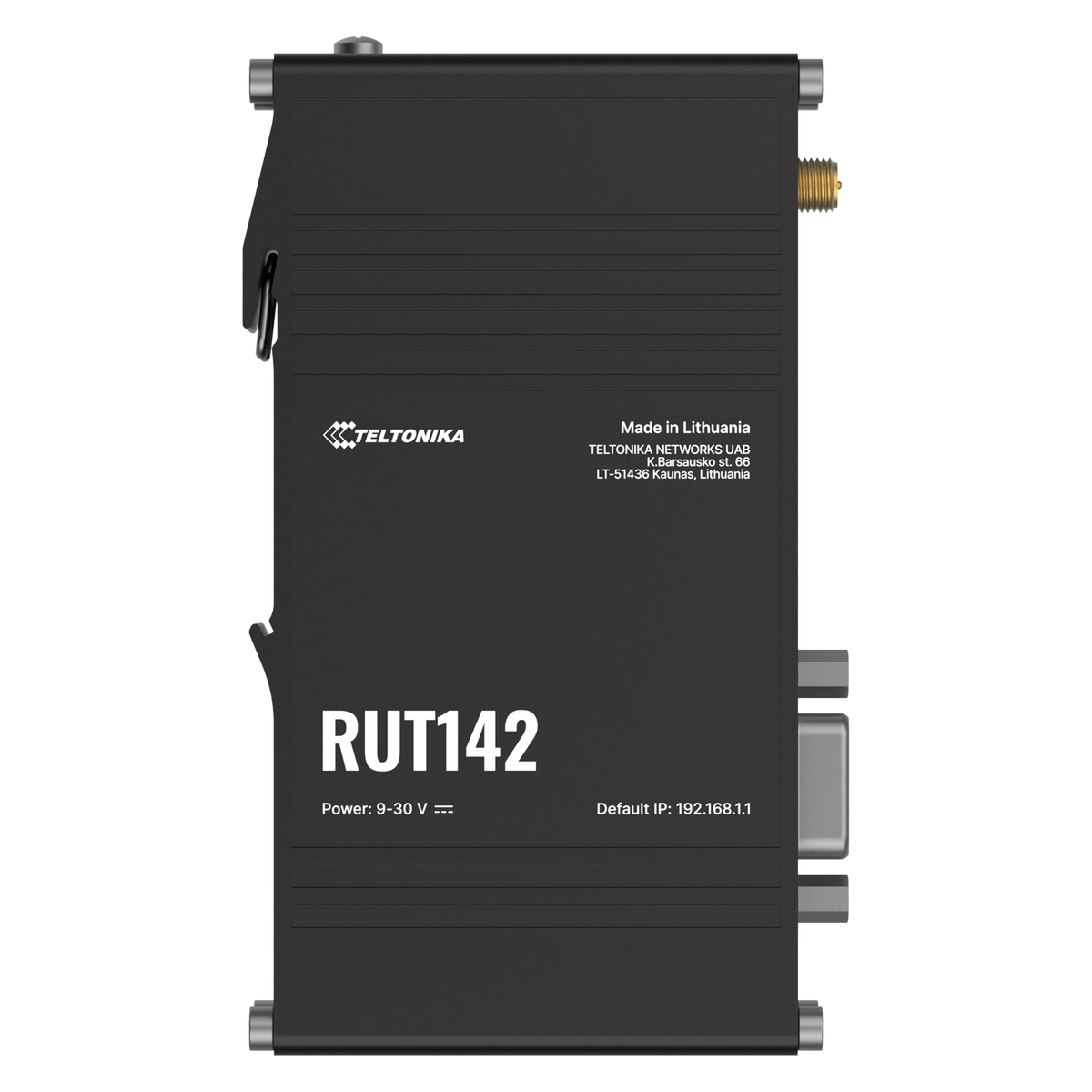 RUT142 Industrial Ethernet Router mit 2x 10/100MBit, WiFi, RS232 und Hutschienenmontage