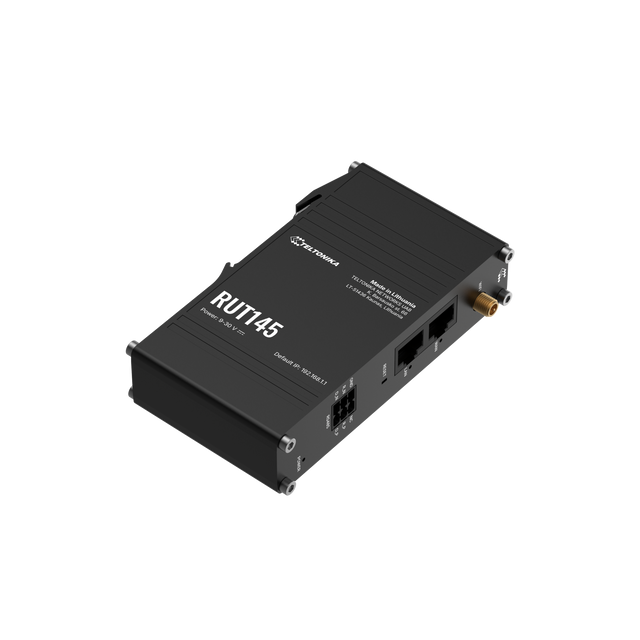RUT145 Industrial Ethernet Router mit 2x 10/100MBit, WiFi, RS485 und Hutschienenmontage