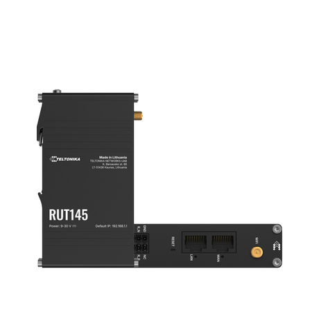 RUT145 Industrial Ethernet Router mit 2x 10/100MBit, WiFi, RS485 und Hutschienenmontage
