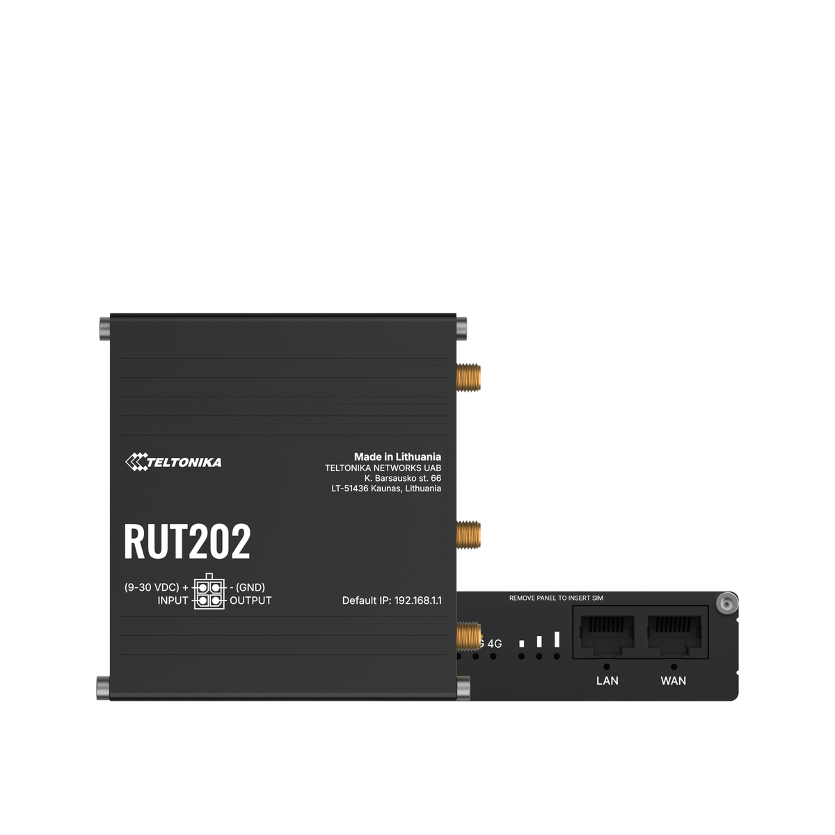 RUT202 Industrial Dual-SIM 4G/LTE Router mit 2x 10/100MBit und WLAN