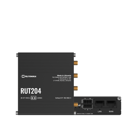 RUT204 Industrial Dual-SIM 4G/LTE Router mit 2x 10/100MBit, WLAN & CAN