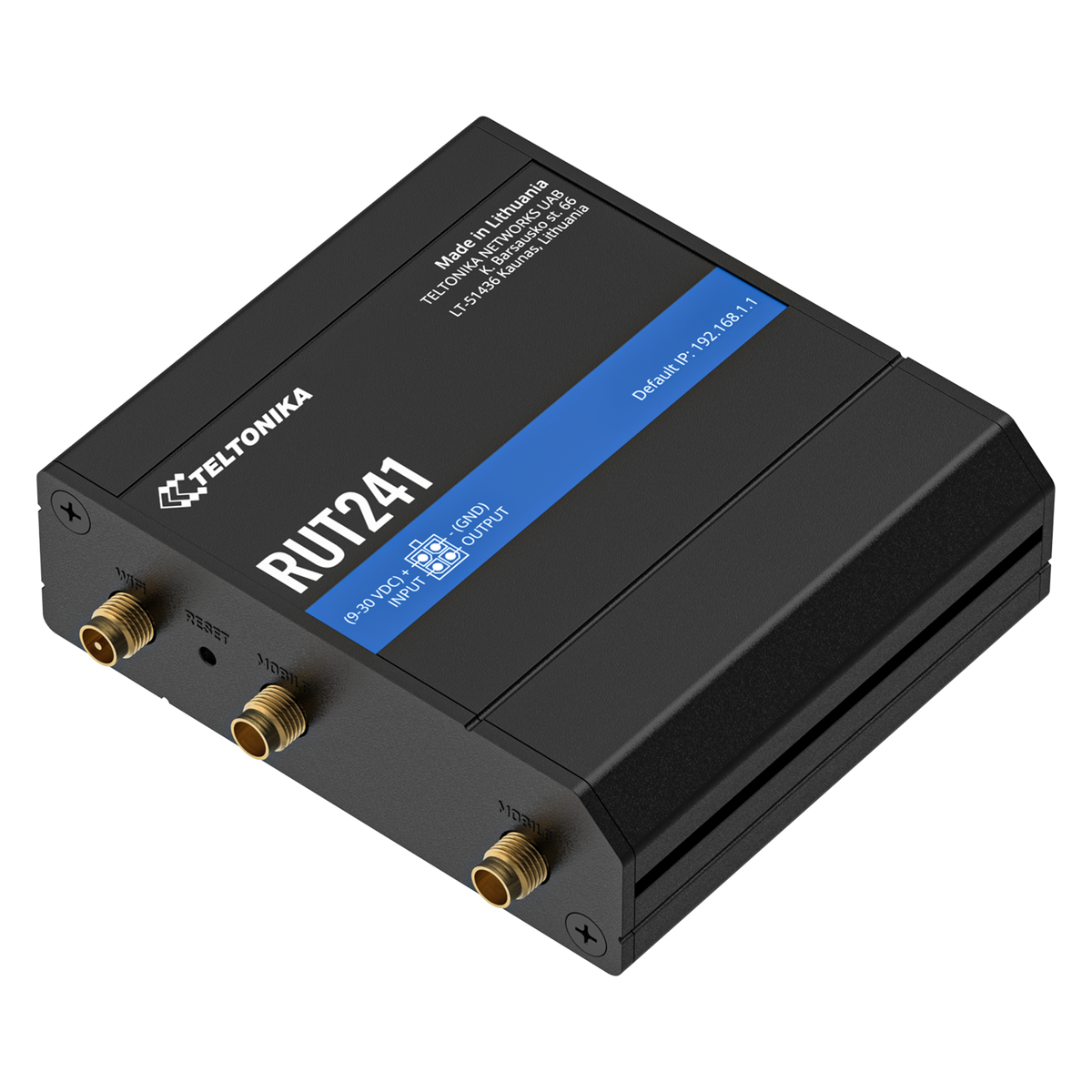RUT241 ESIM Industrial 4G/LTE Router mit 2x 10/100MBit und WiFi, Global
