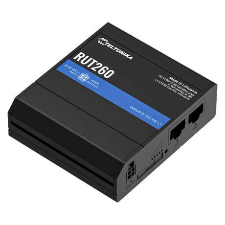 RUT260 Industrial 4G/LTE Cat 6 Router mit 2x 10/100MBit und WLAN