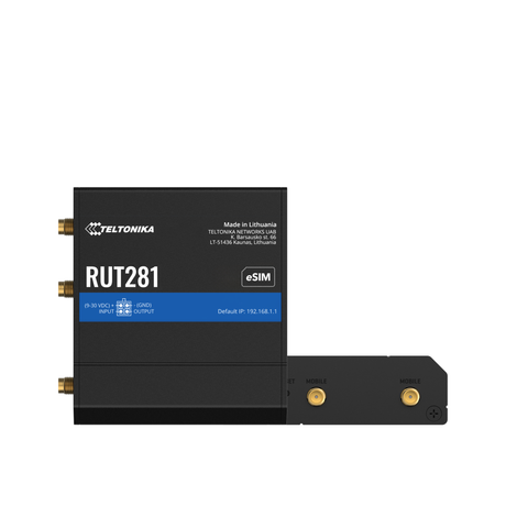 RUT281 Industrial 4G/LTE Router mit 2x 10/100MBit und WLAN