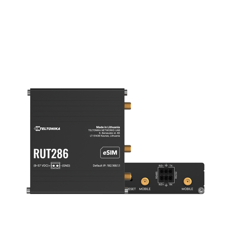 RUT286 Industrial Dual-SIM 4G/LTE Router mit 2x 10/100MBit, WLAN & RS232/485