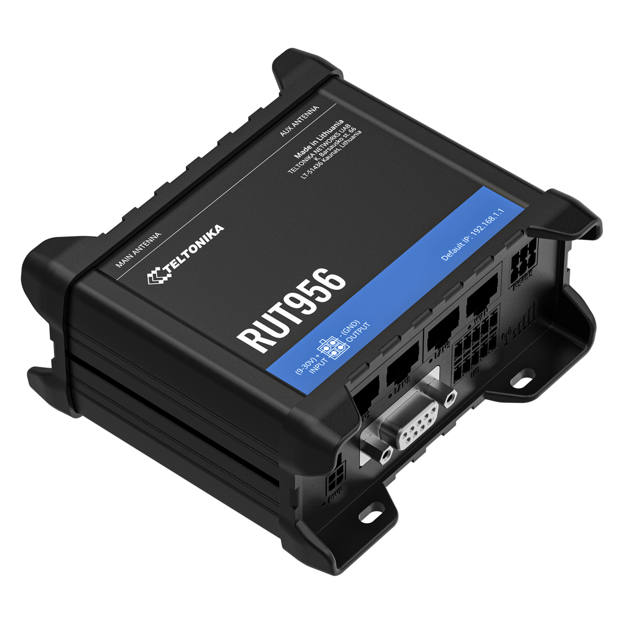RUT956 Industrial 4G/LTE Router with 4x 10/100MBit und WiFi