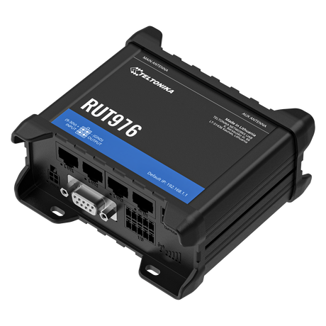 RUT976 Industrial RedCap IoT 5G Router mit 4x 10/100MBit, WLAN & GNSS